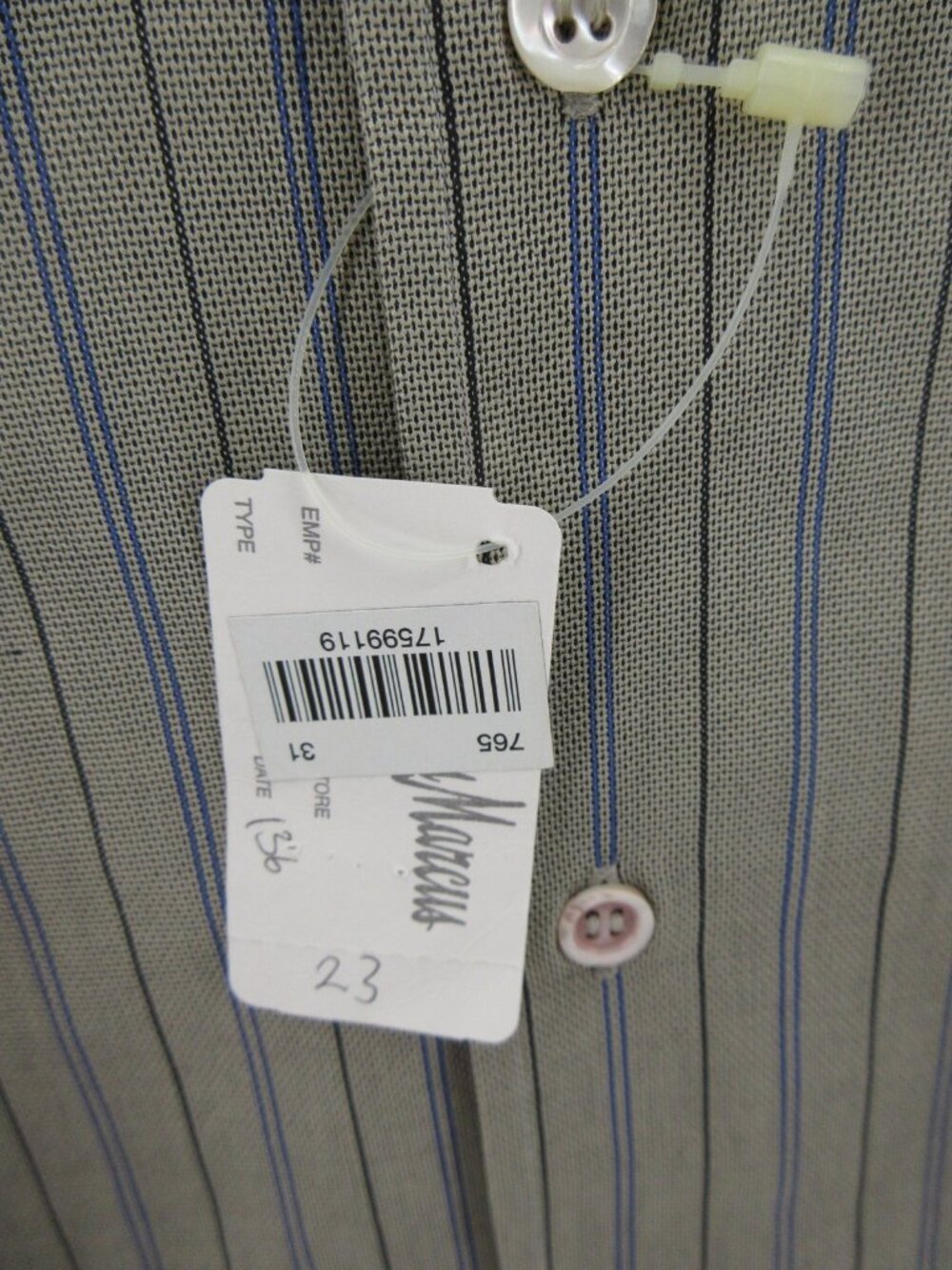 VINTAGE Lorenzini Shirt XXL Neiman Marcus Button Up Striped Italy NEW - Picture 4 of 14